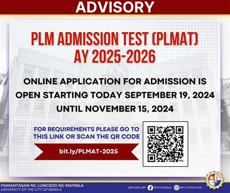 plm admissions